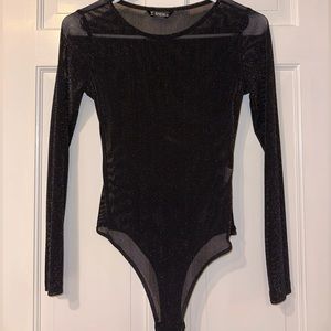 see through sparkly one piece